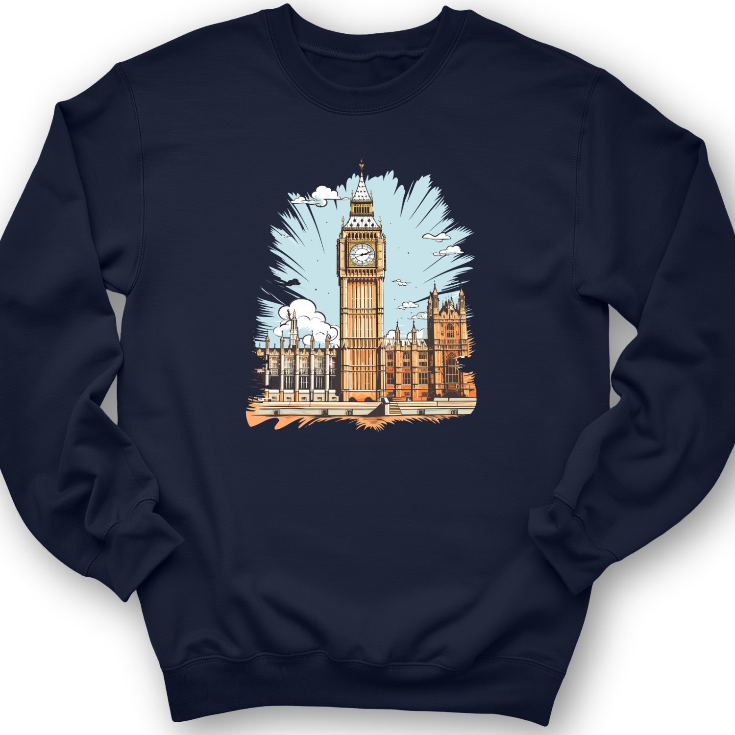 Big Ben Cultural Landmark Crewneck Navy / S