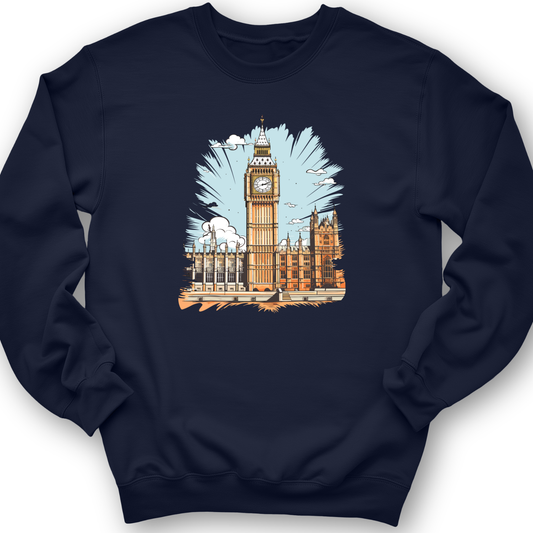 Big Ben Cultural Landmark Crewneck Navy / S