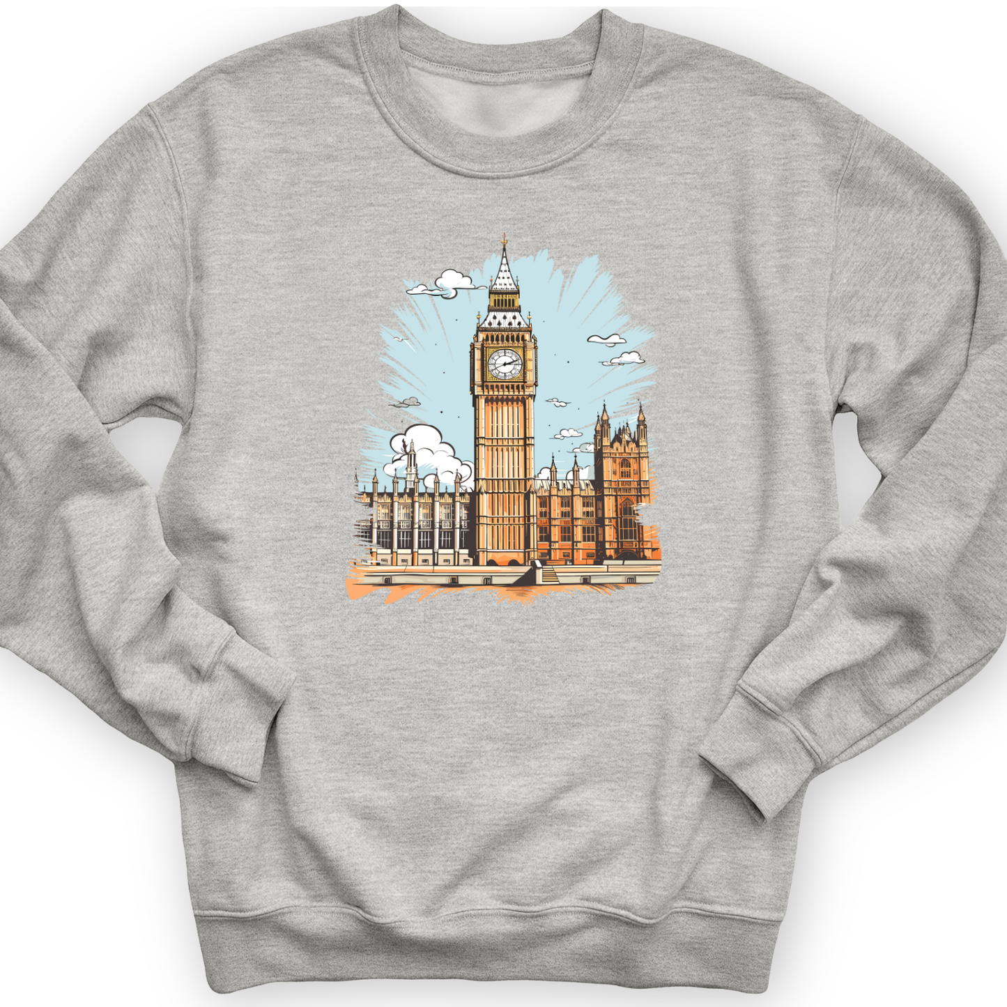 Big Ben Cultural Landmark Crewneck Sport Grey / S