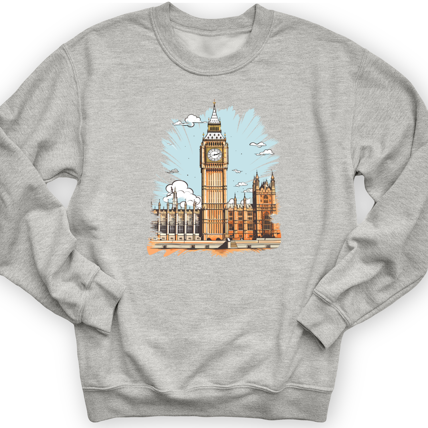 Big Ben Cultural Landmark Crewneck Sport Grey / S