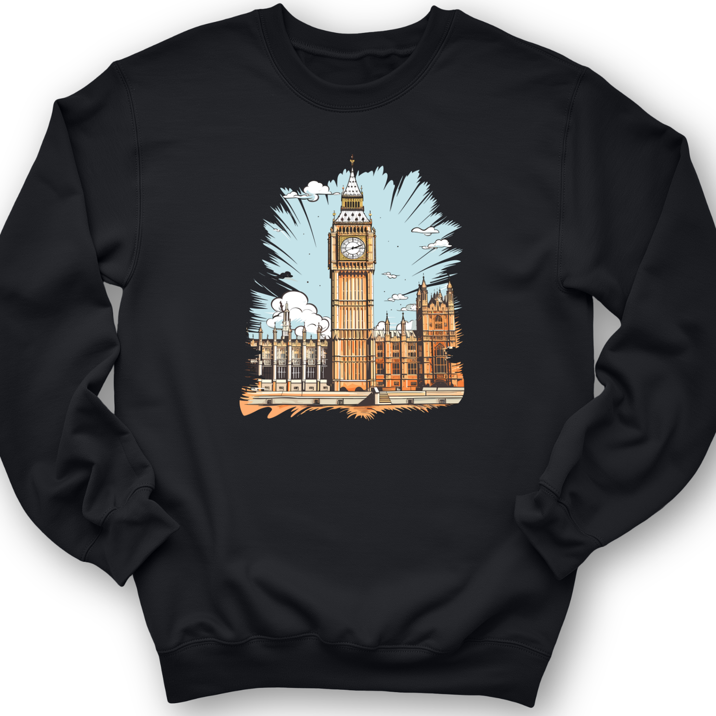 Big Ben Cultural Landmark Crewneck Black / S