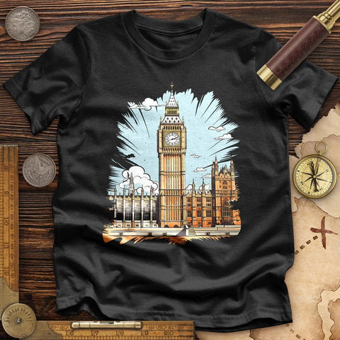 Big Ben Cultural Landmark High Quality Tee Black / S