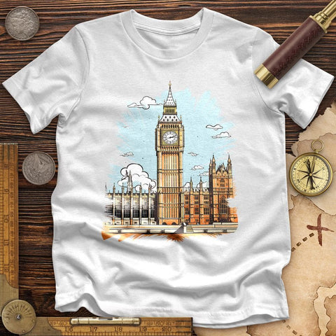 Big Ben Cultural Landmark High Quality Tee White / S