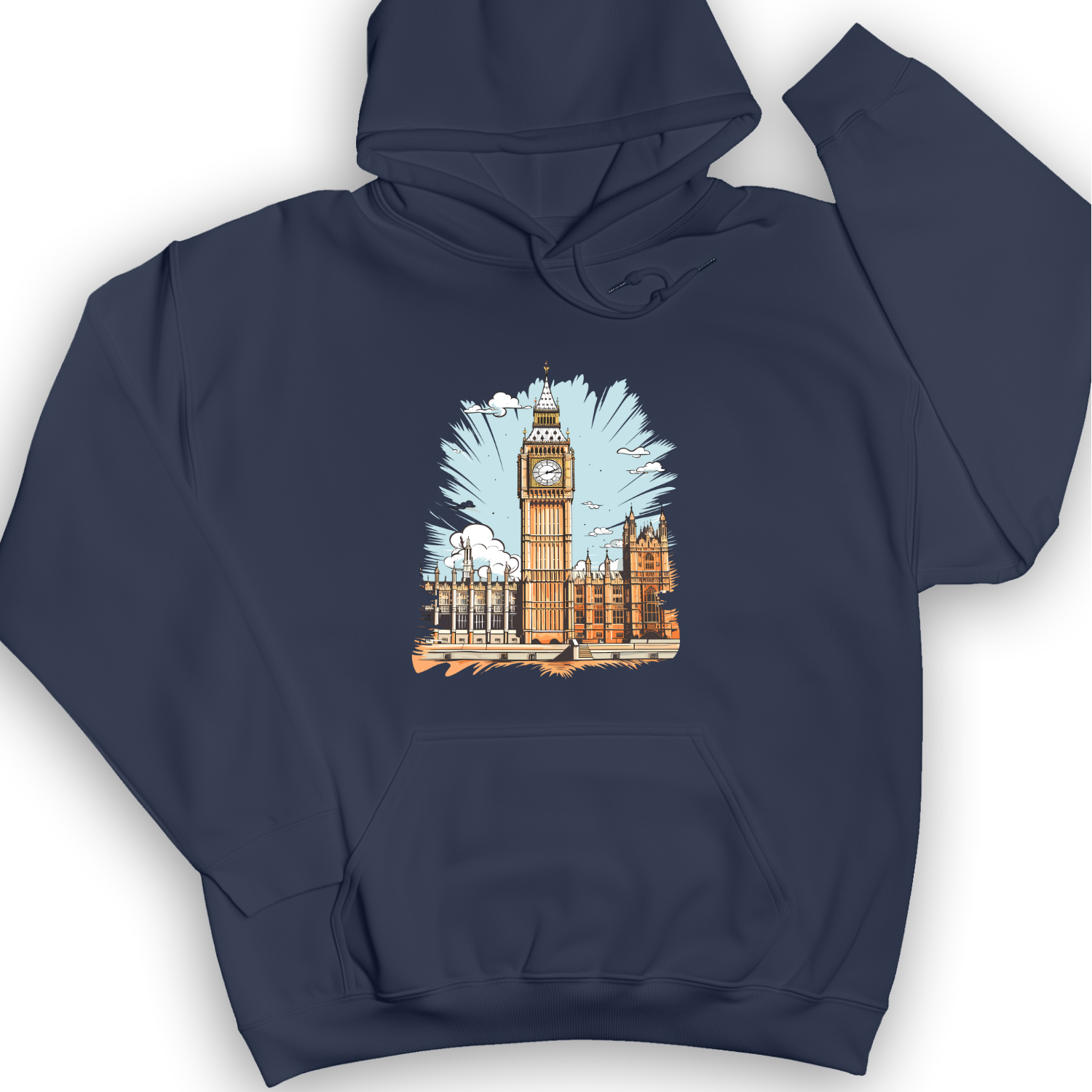 Big Ben Cultural Landmark Hoodie Navy / S