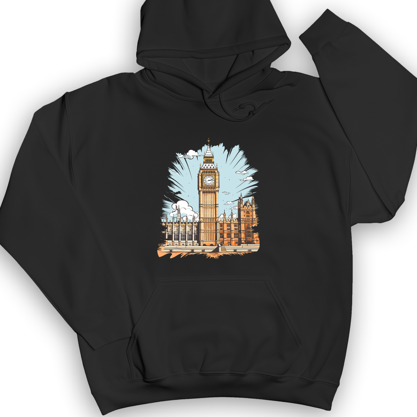 Big Ben Cultural Landmark Hoodie Black / S