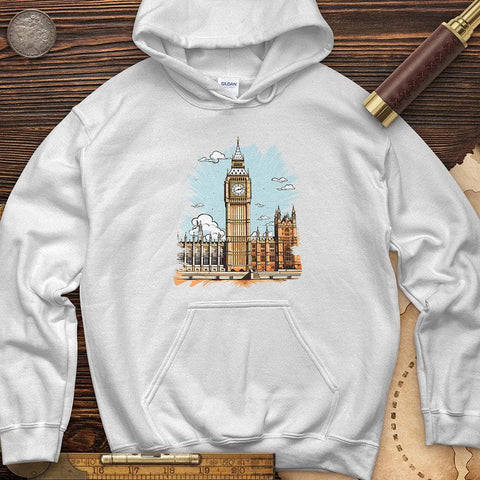 Big Ben Cultural Landmark Hoodie White / S