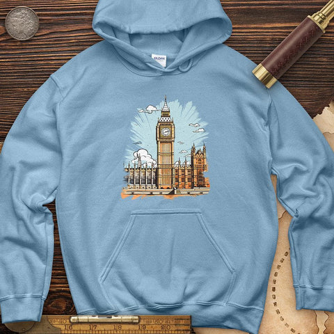 Big Ben Cultural Landmark Hoodie Light Blue / S