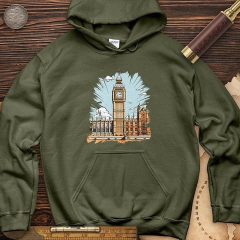 Big Ben Cultural Landmark Hoodie Military Green / S