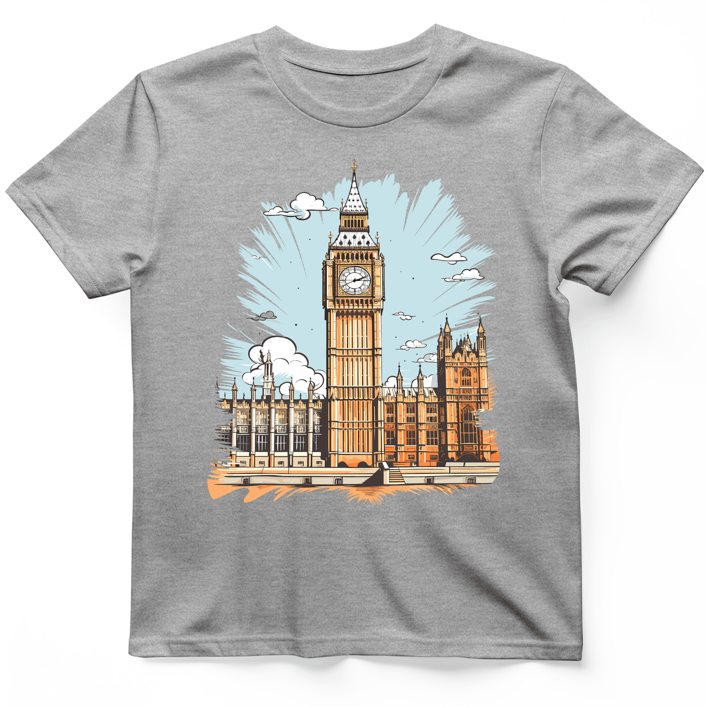 Big Ben Cultural Landmark T-Shirt Sport Grey / S