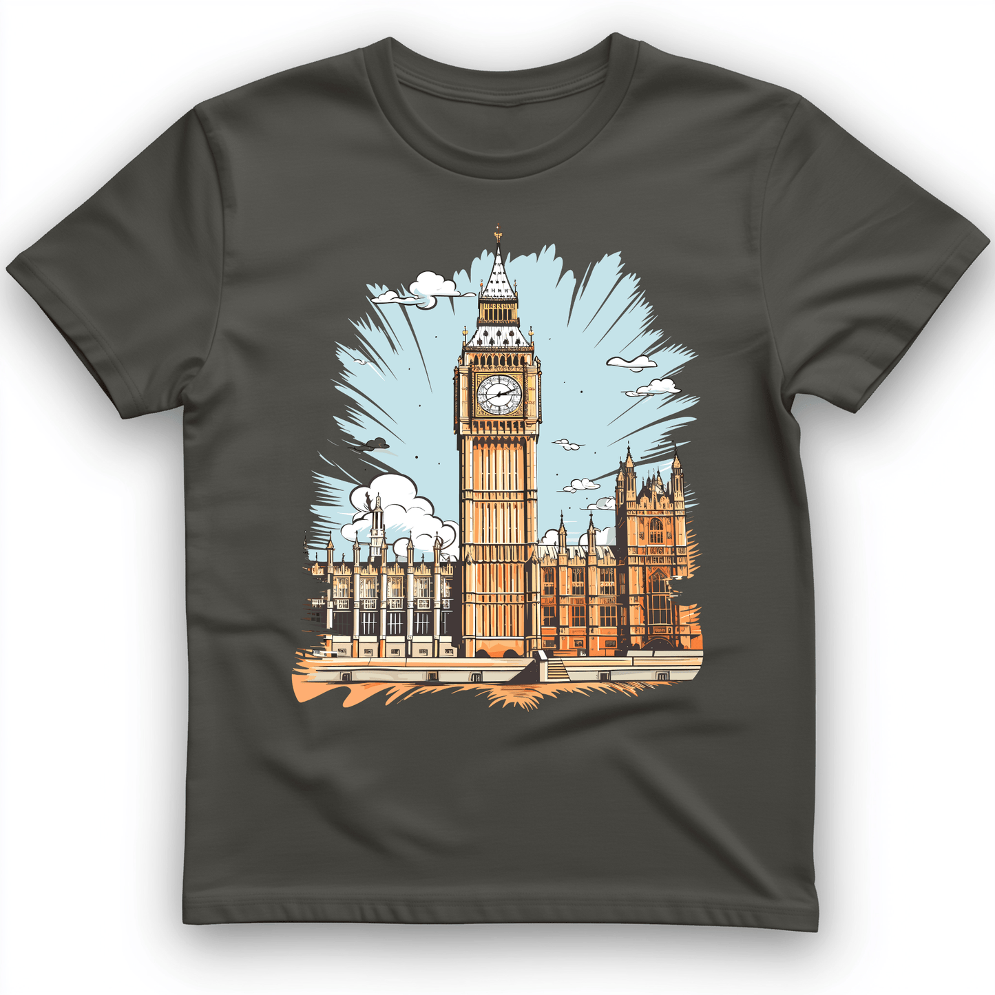 Big Ben Cultural Landmark T-Shirt Charcoal / S