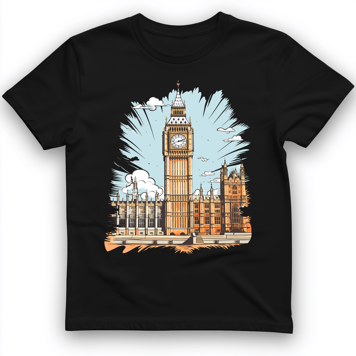 Big Ben Cultural Landmark T-Shirt Black / S