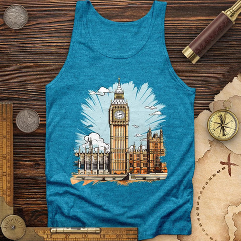 Big Ben Cultural Landmark Tank Aqua TriBlend / XS