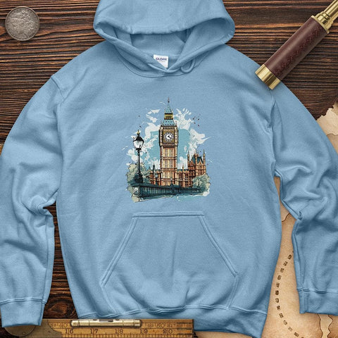 Big Ben Hoodie Light Blue / S