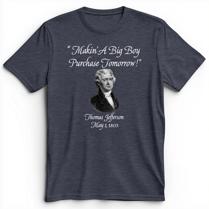 Big Boy Purchase Premium Tee Heather Navy / S