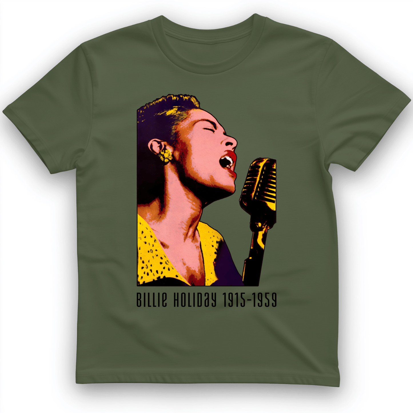 Billie Holiday T-Shirt Military Green / S