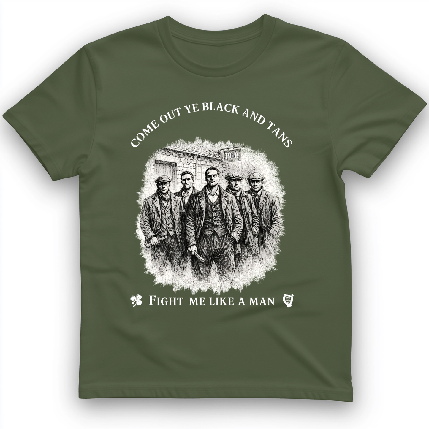 Black and Tans T-Shirt Military Green / S