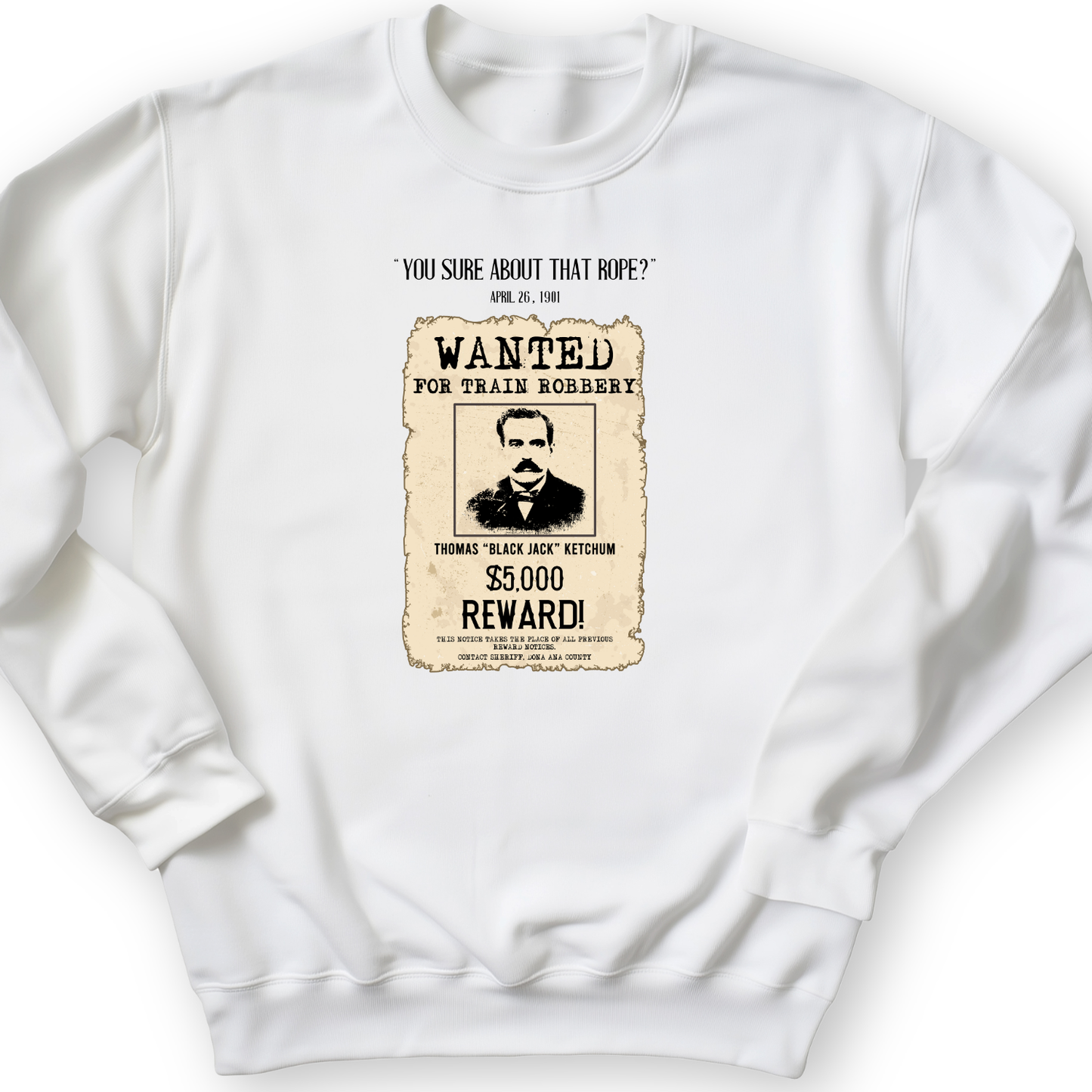 Black Jack Ketchum Crewneck White / S
