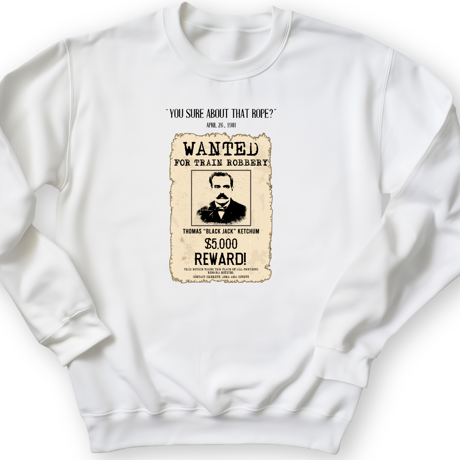 Black Jack Ketchum Crewneck White / S