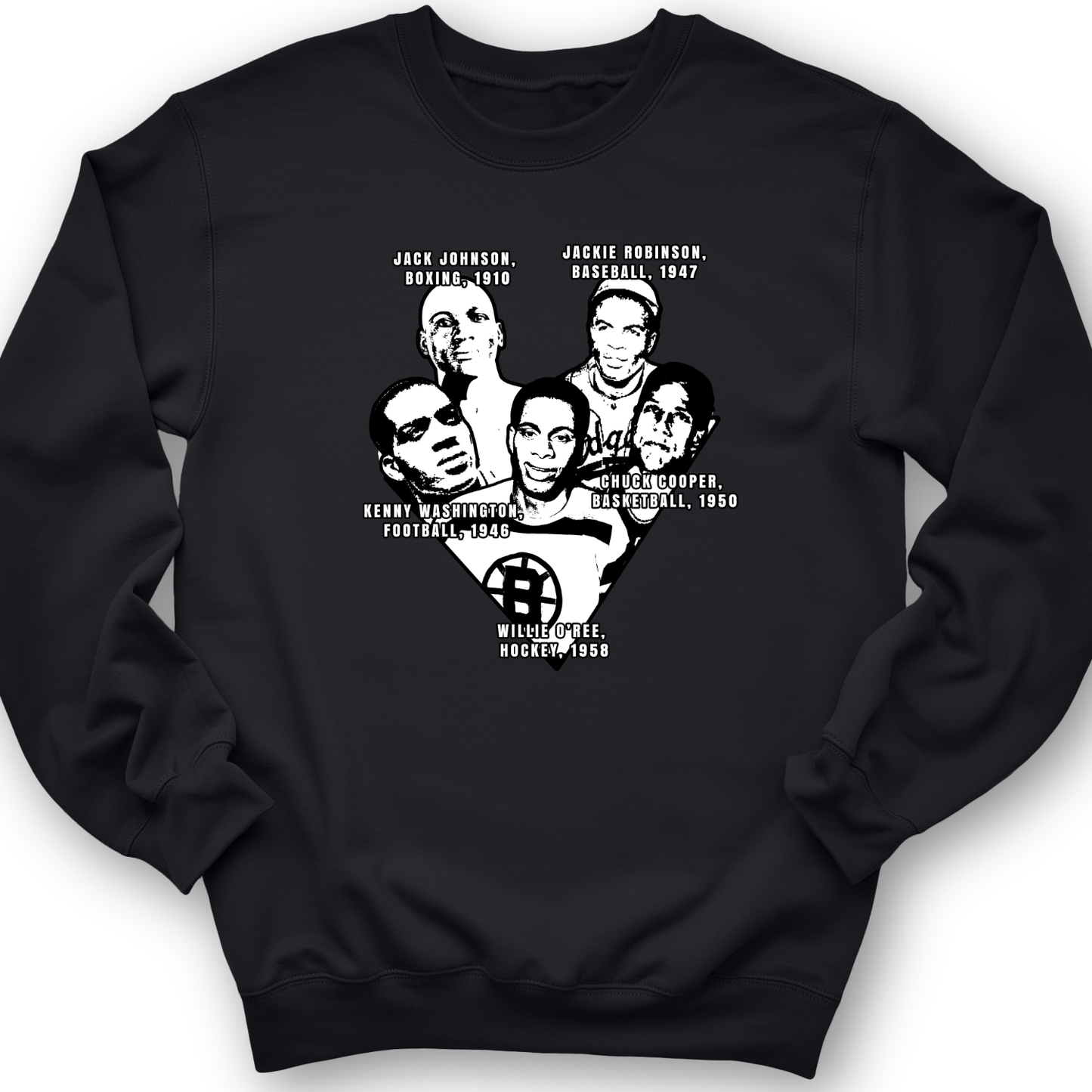 Black Sports Collage Crewneck Black / S