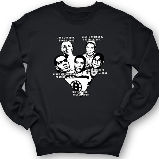 Black Sports Collage Crewneck Black / S