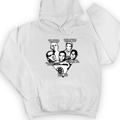 Black Sports Collage Hoodie White / S