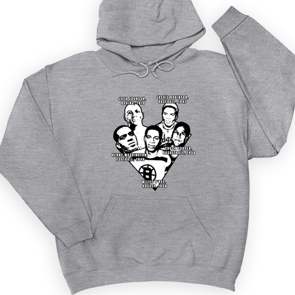 Black Sports Collage Hoodie Sport Grey / S