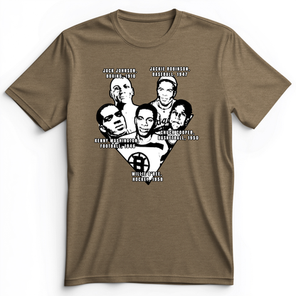 Black Sports Collage Premium Tee Heather Olive / S