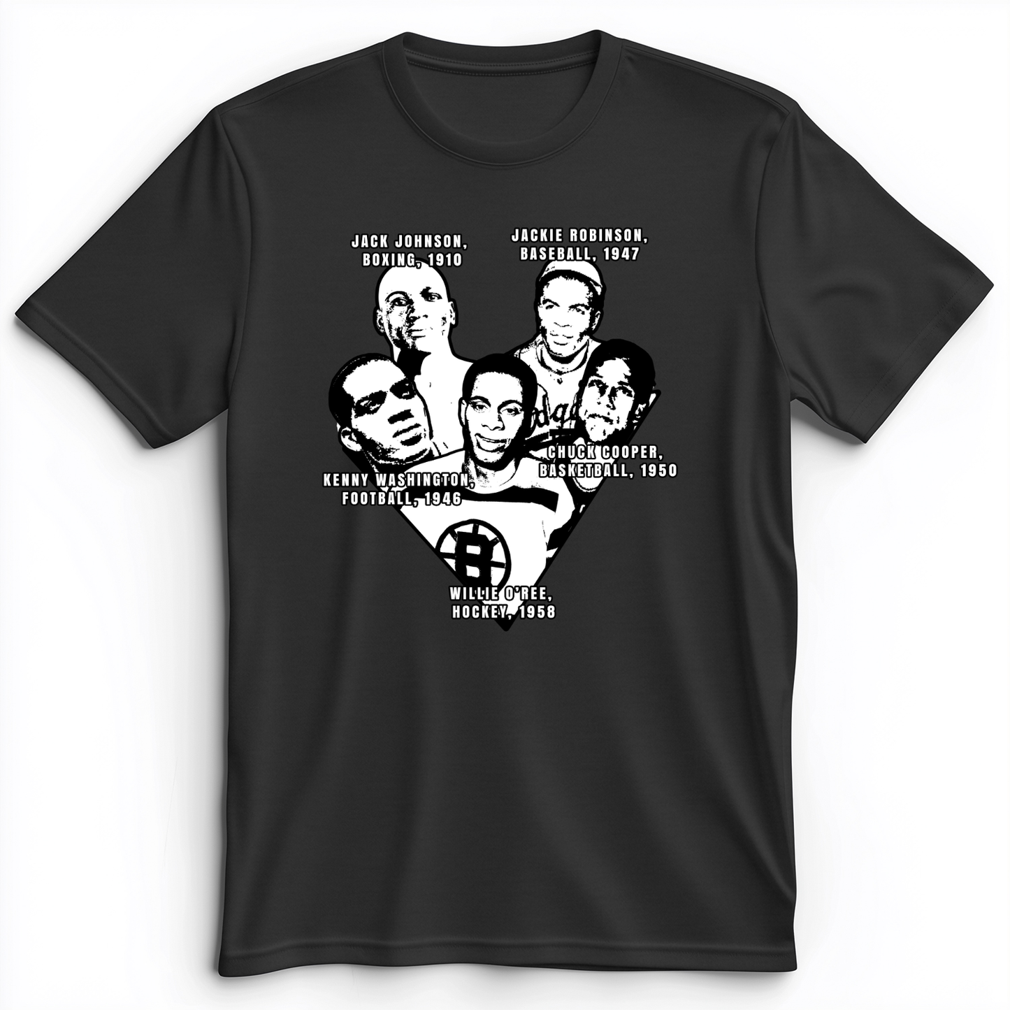 Black Sports Collage Premium Tee Dark Grey Heather / S