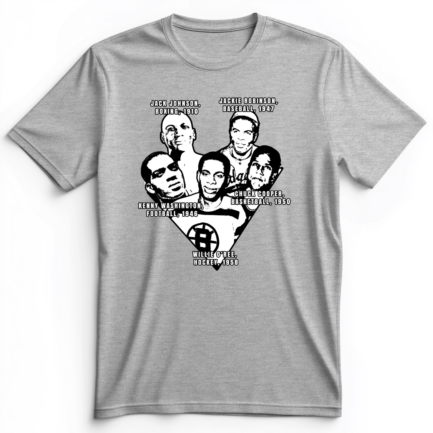 Black Sports Collage Premium Tee Athletic Heather / S