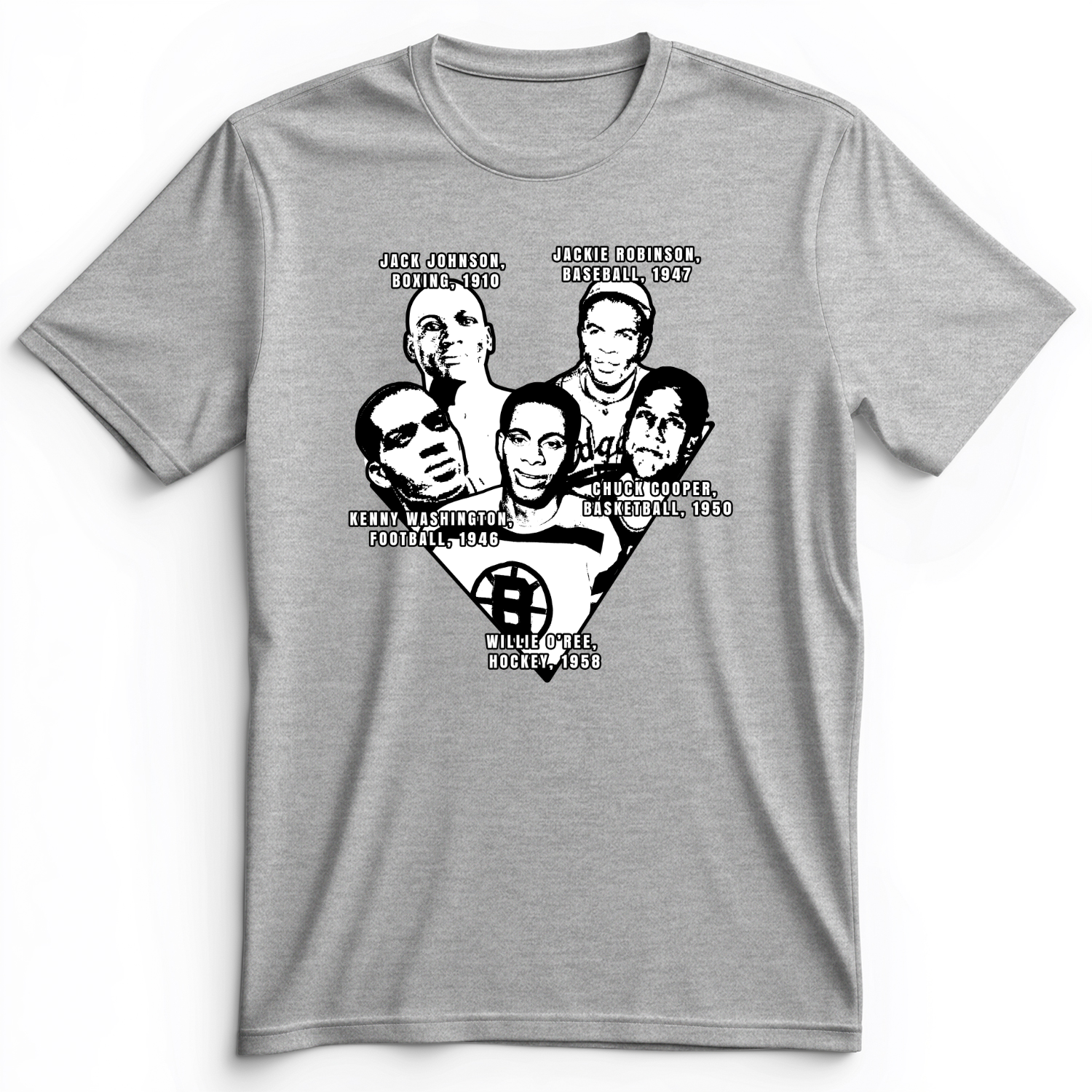 Black Sports Collage Premium Tee Athletic Heather / S