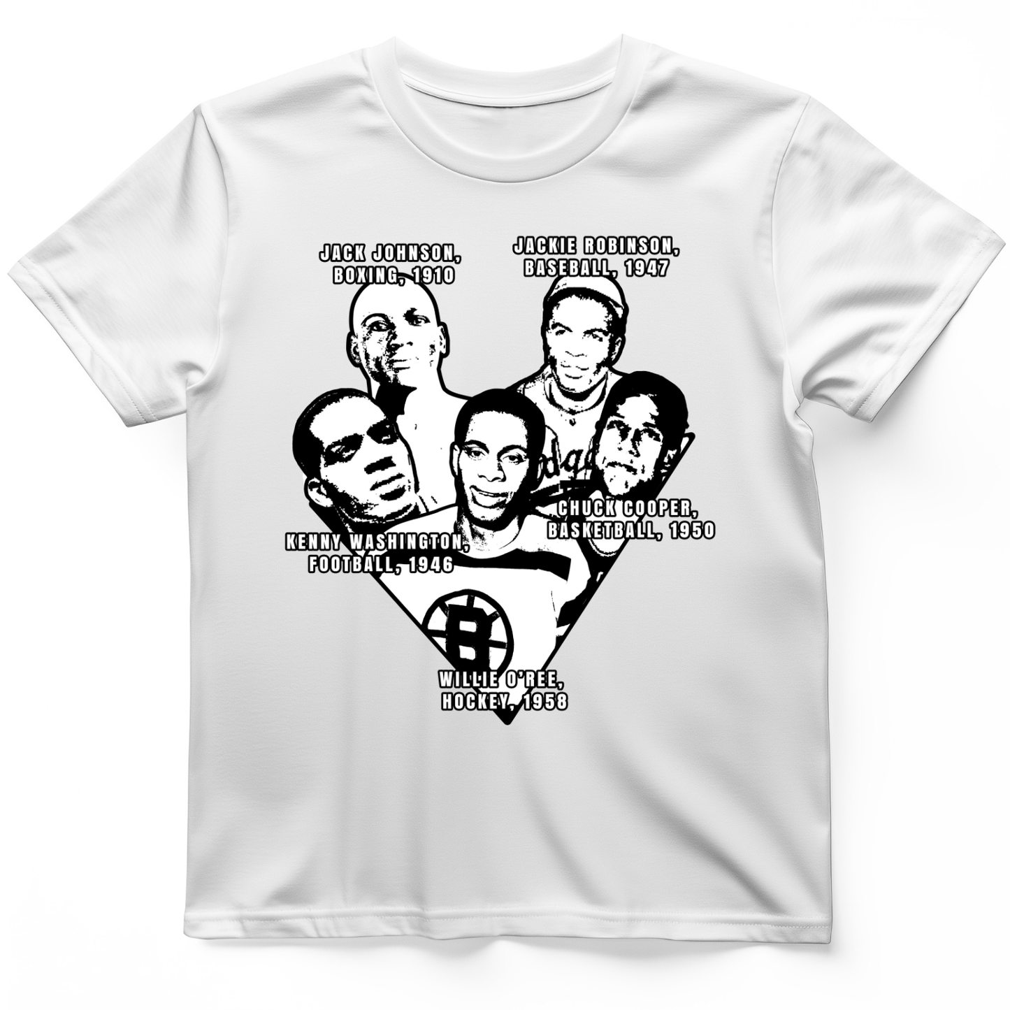 Black Sports Collage T-Shirt White / S