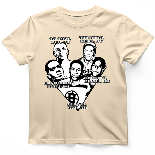 Black Sports Collage T-Shirt Natural / S