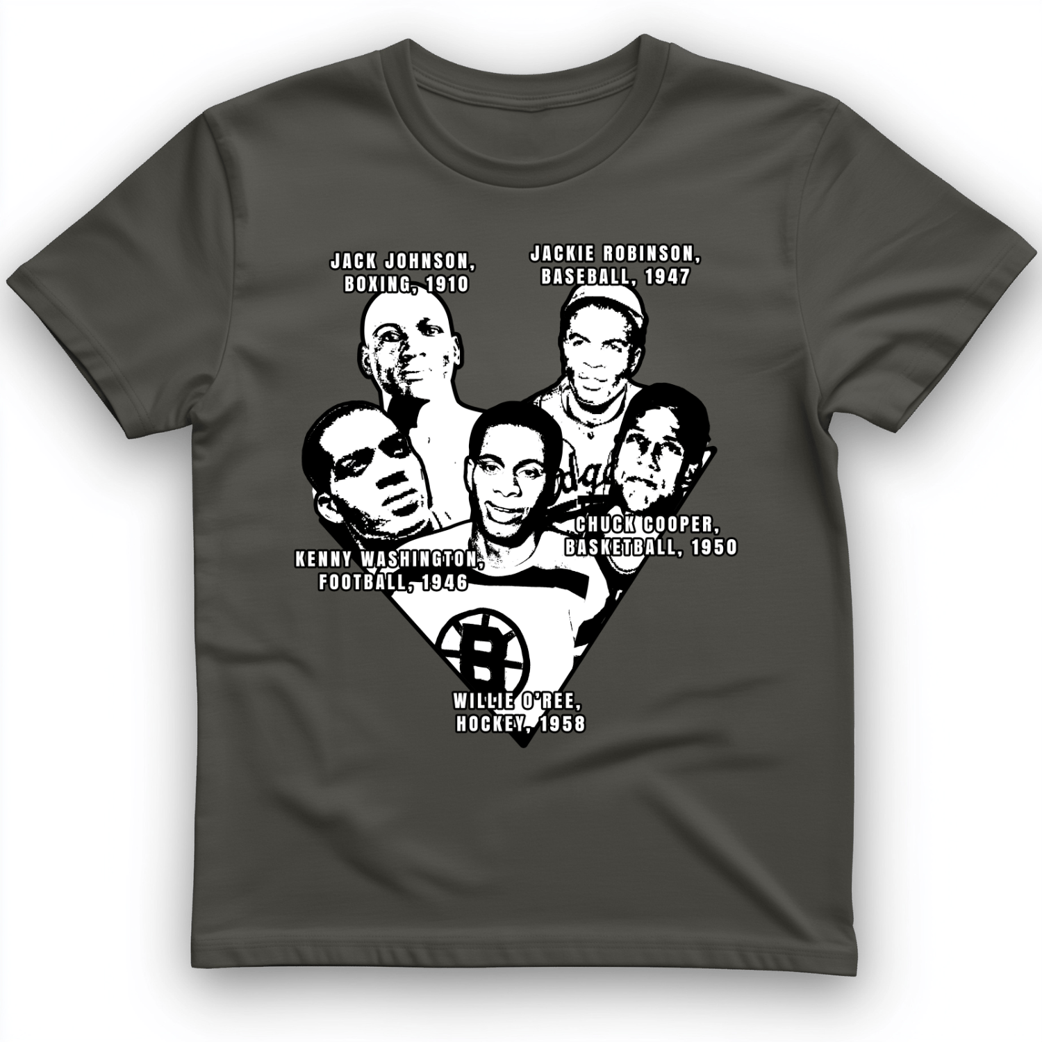 Black Sports Collage T-Shirt Charcoal / S