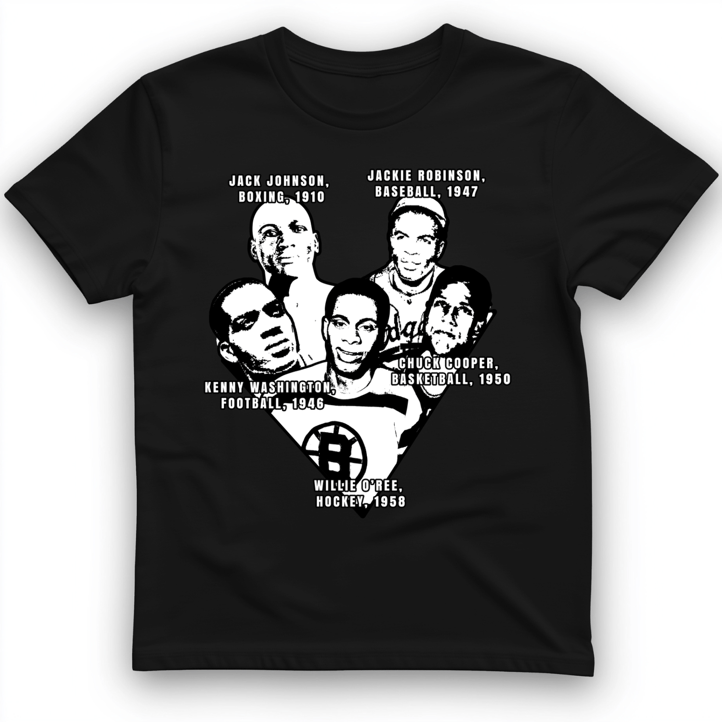 Black Sports Collage T-Shirt Black / S