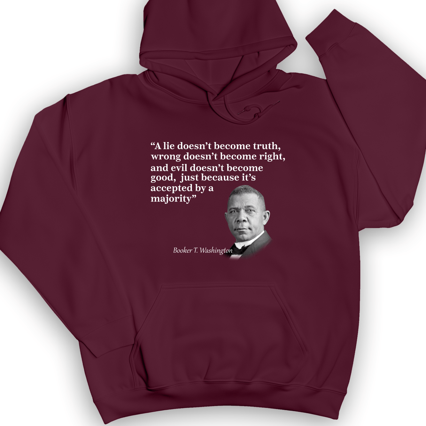 Booker T Washington Hoodie Maroon / S