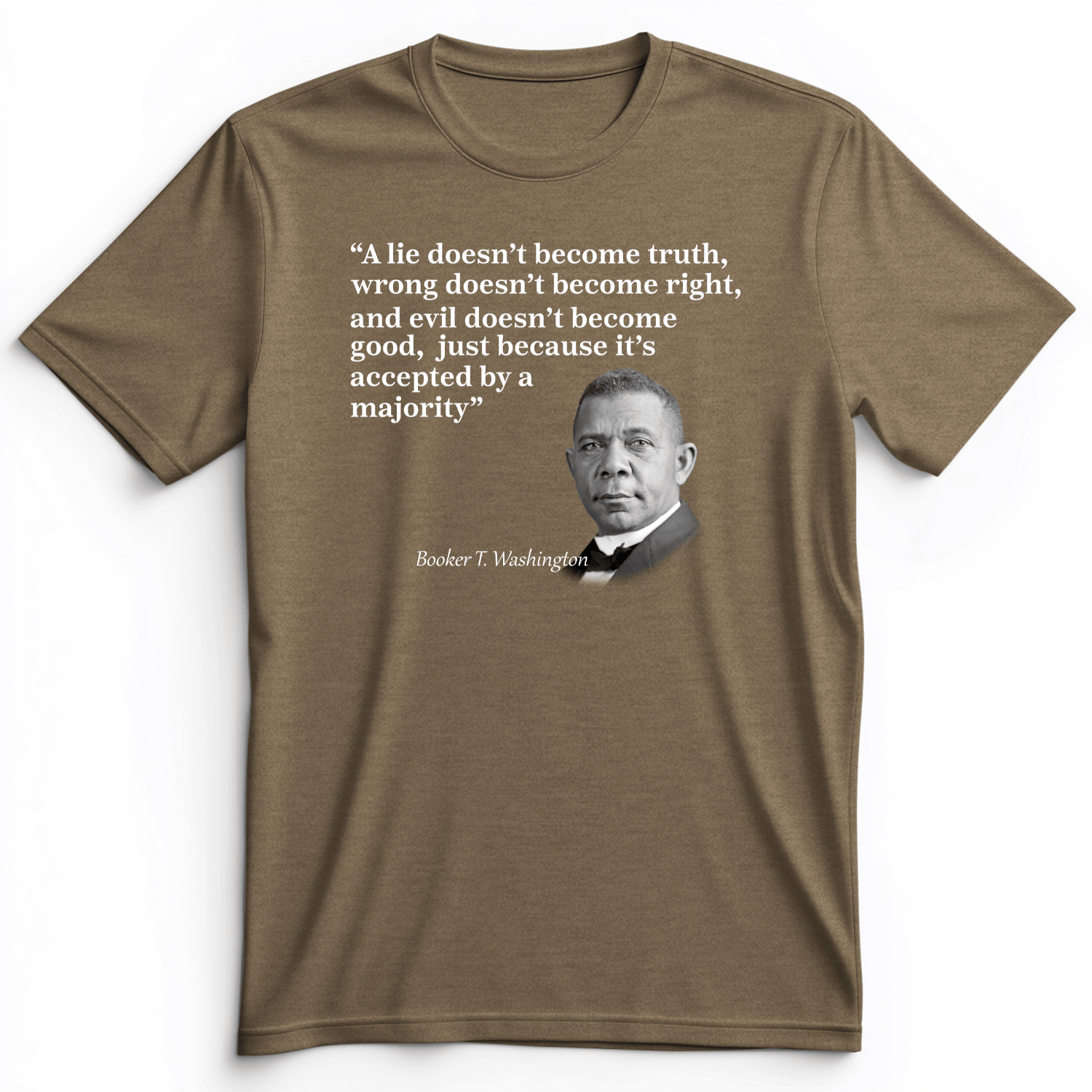 Booker T Washington Premium Tee Heather Olive / S