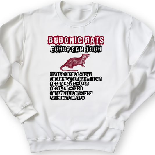 Bubonic Rats World Tour Crewneck White / S