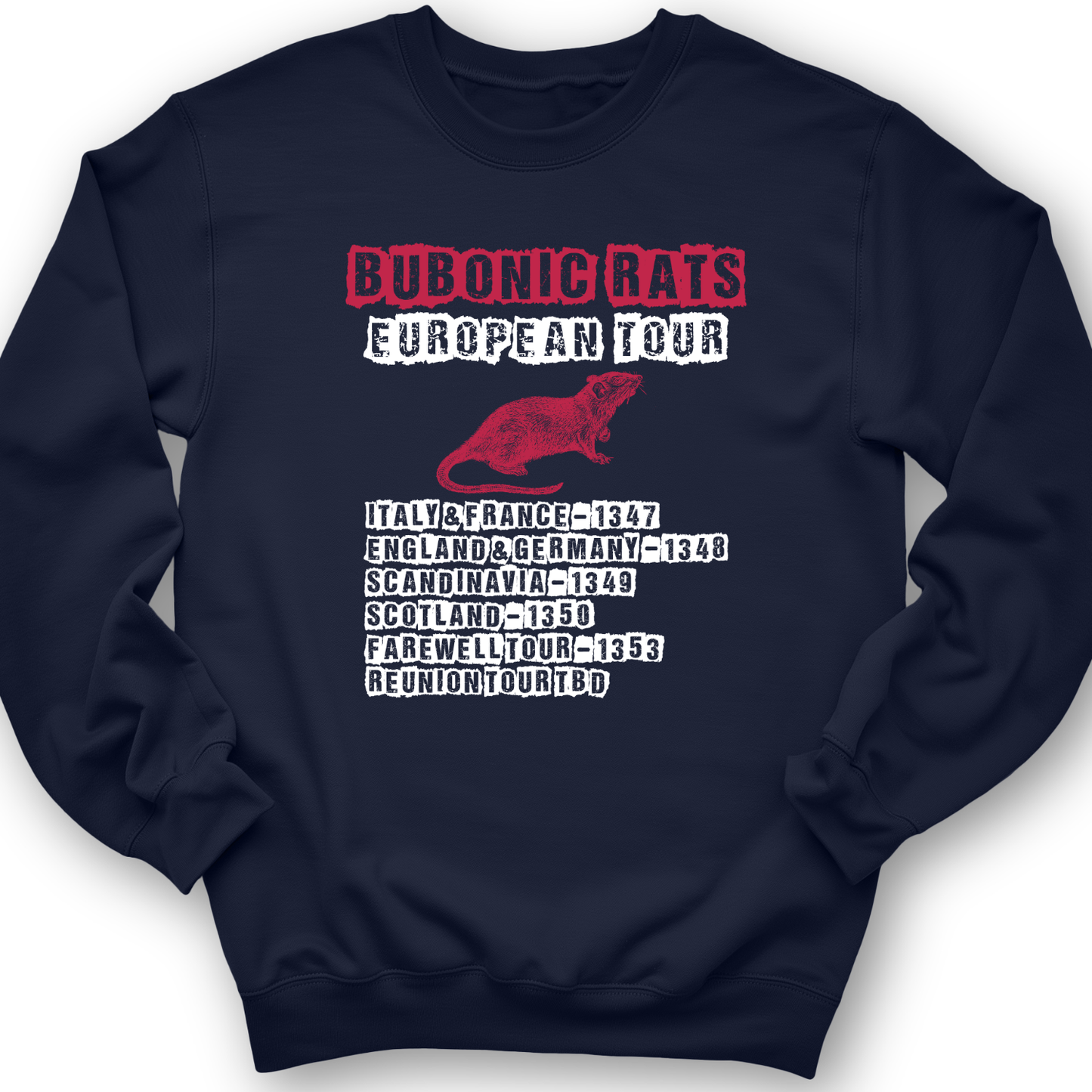 Bubonic Rats World Tour Crewneck Navy / S