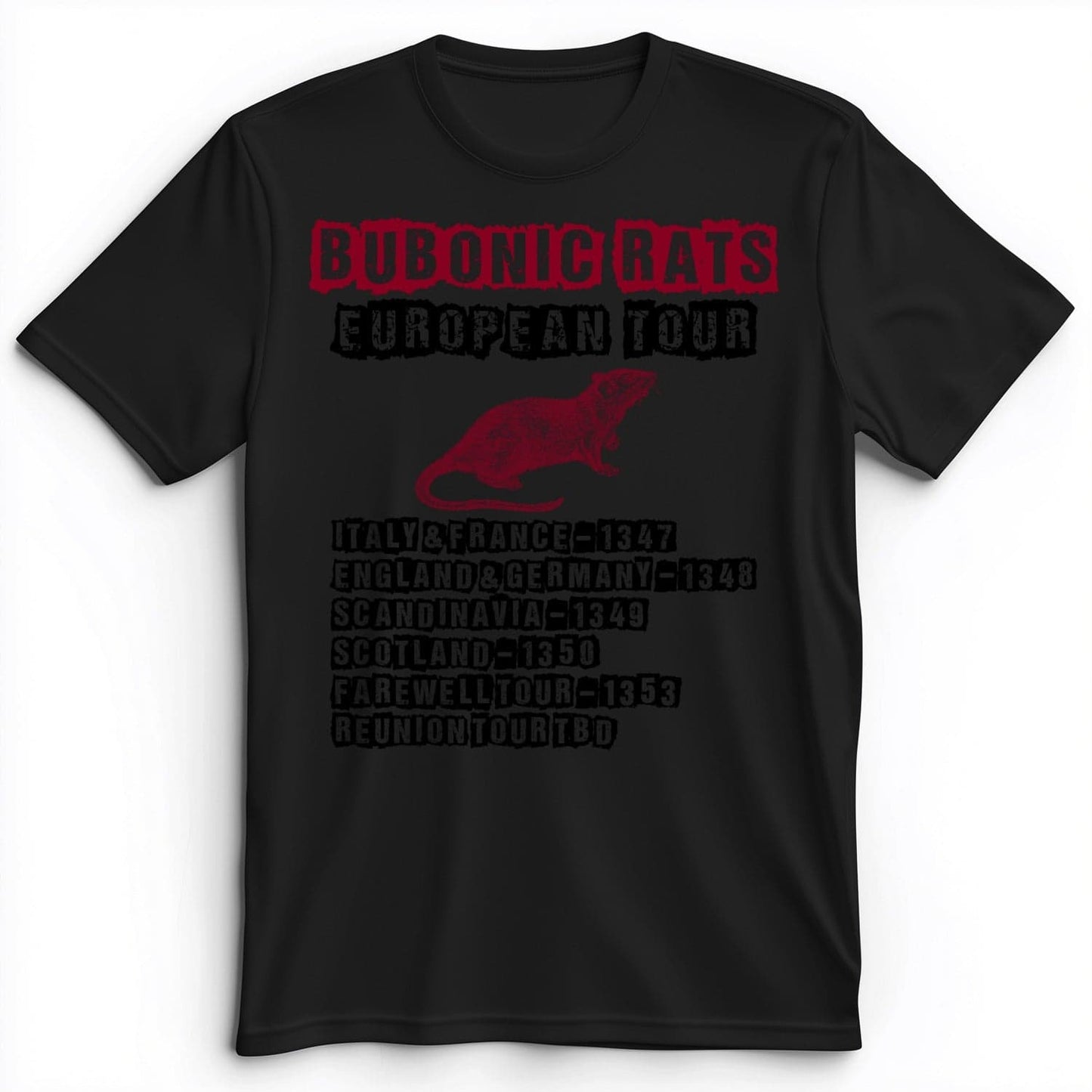 Bubonic Rats World Tour Premium Tee Black / S
