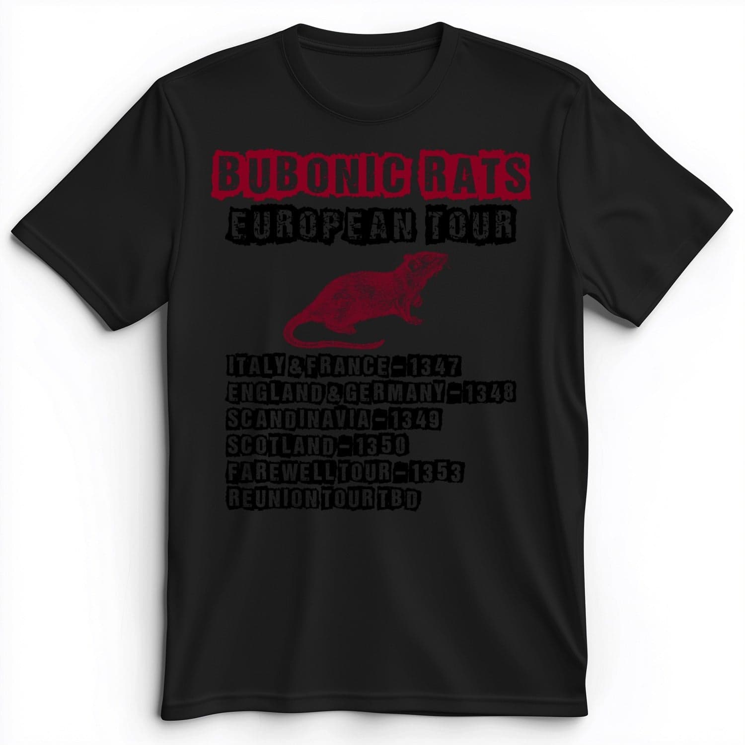 Bubonic Rats World Tour Premium Tee Black / S