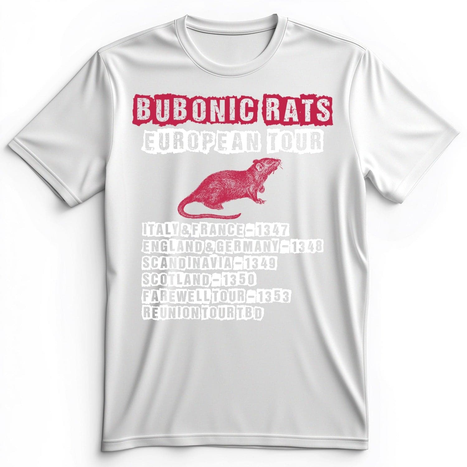 Bubonic Rats World Tour Premium Tee White / S