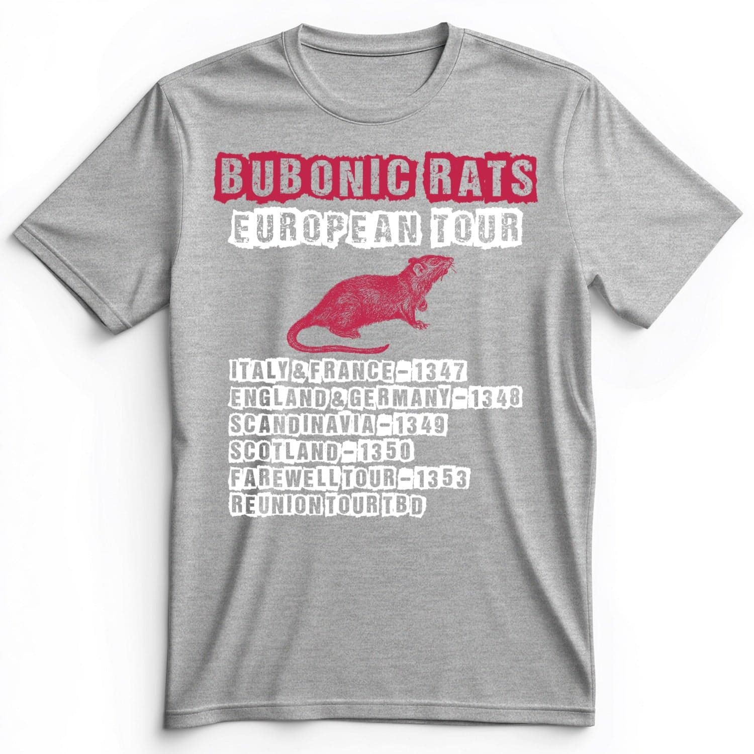 Bubonic Rats World Tour Premium Tee Athletic Heather / S