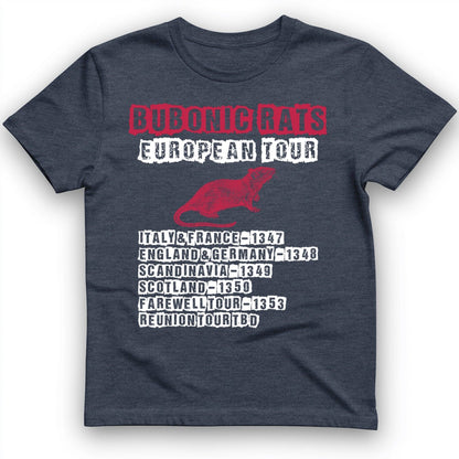 Bubonic Rats World Tour T-Shirt Heather Navy / S
