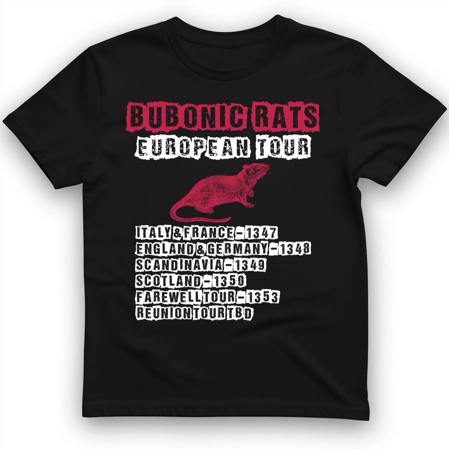 Bubonic Rats World Tour T-Shirt Black / S