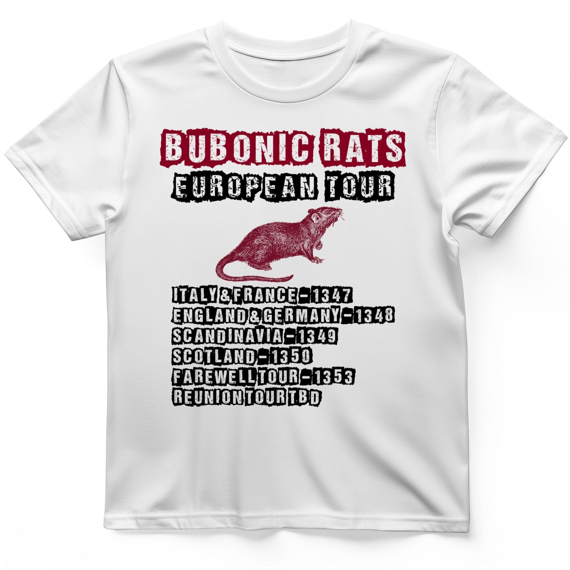 Bubonic Rats World Tour T-Shirt White / S