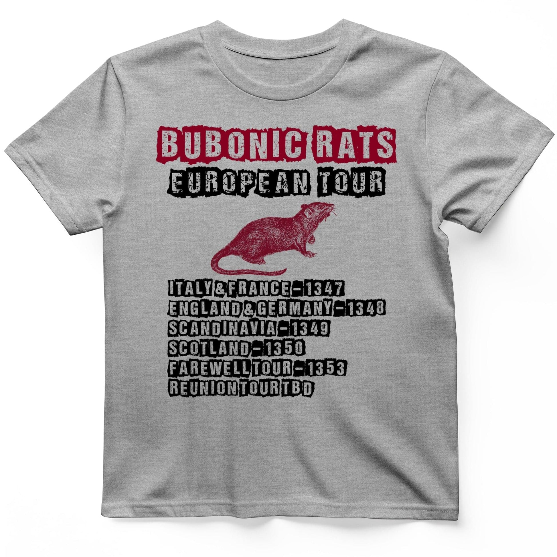 Bubonic Rats World Tour T-Shirt Sport Grey / S