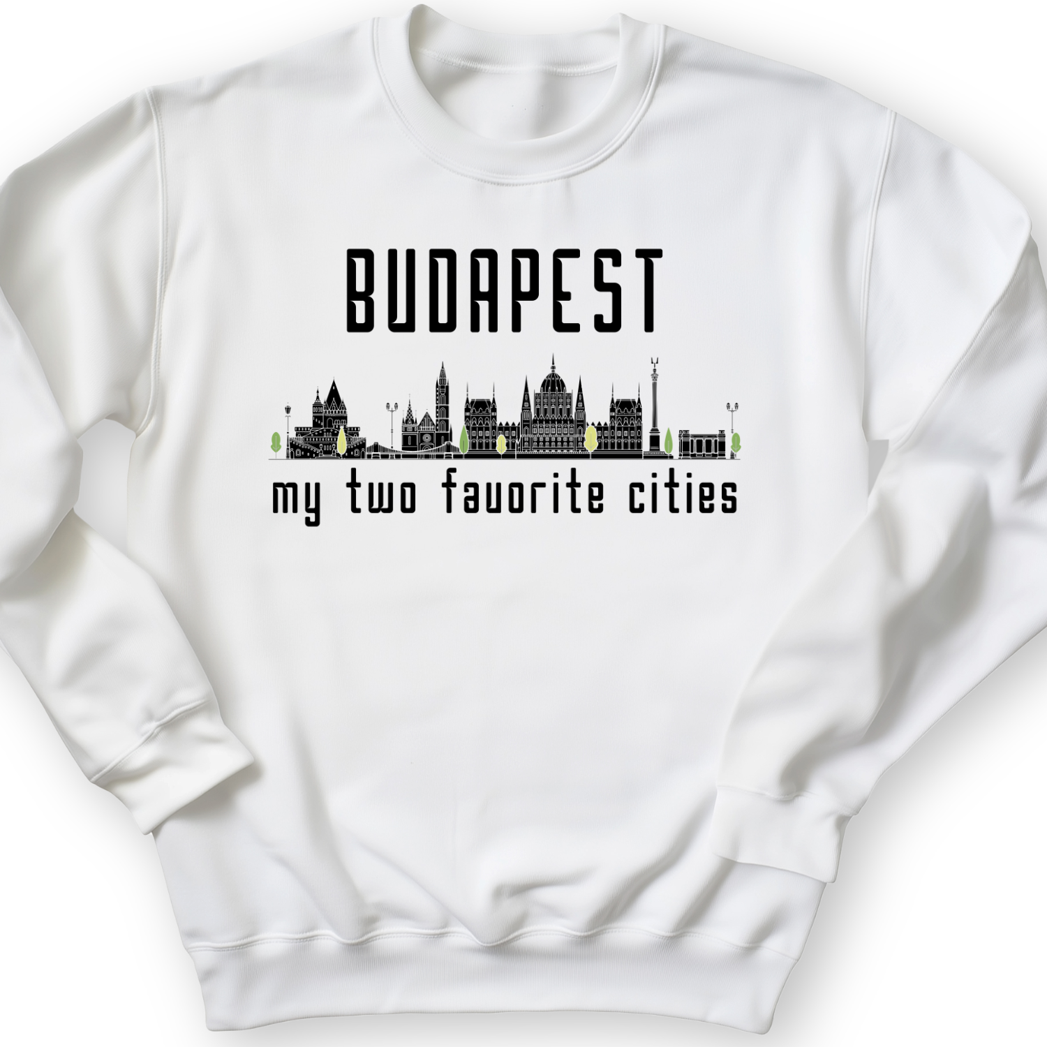 Budapest 2 Crewneck White / S