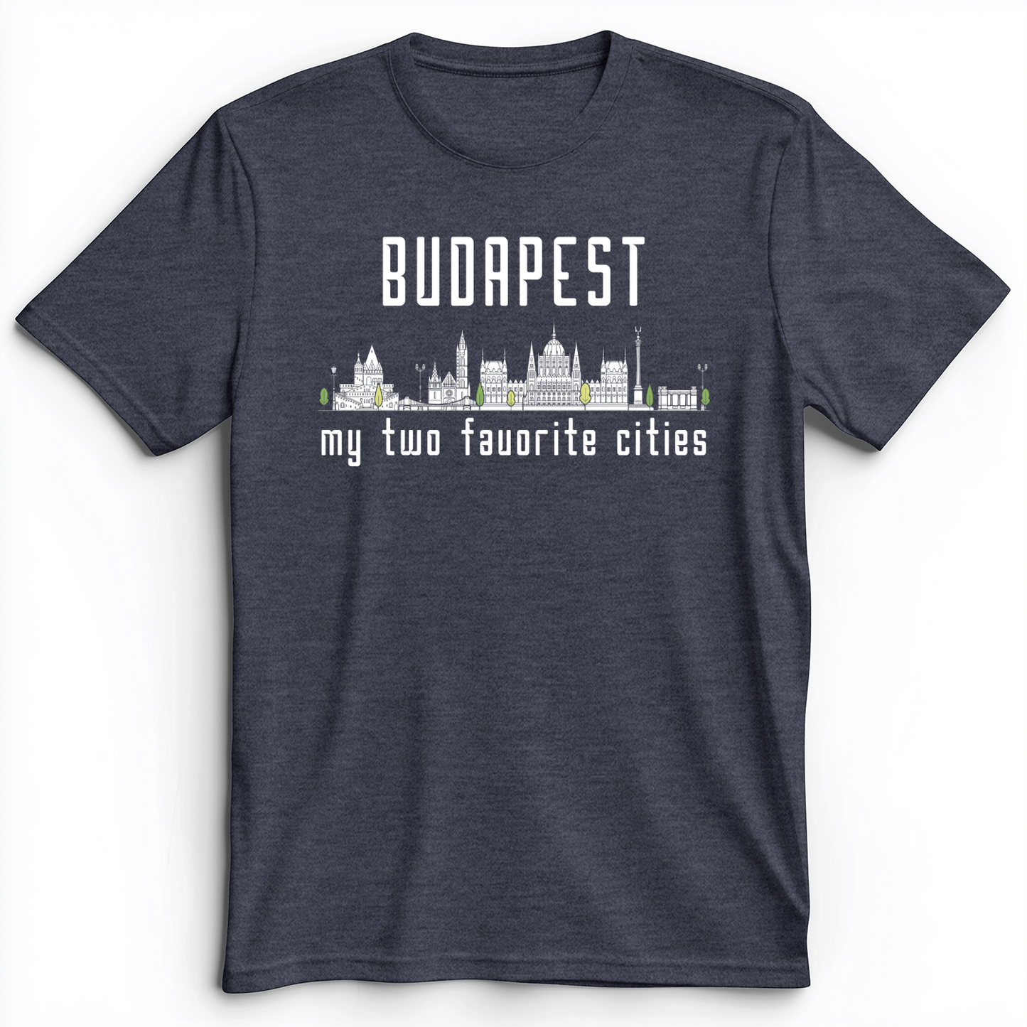 Budapest 2 Premium Tee Heather Navy / S