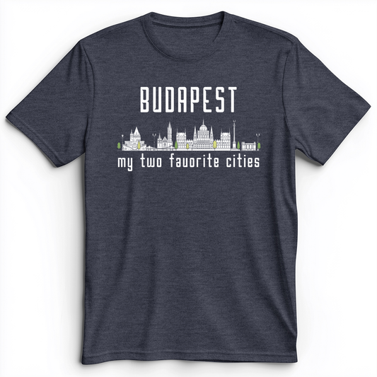 Budapest 2 Premium Tee Heather Navy / S