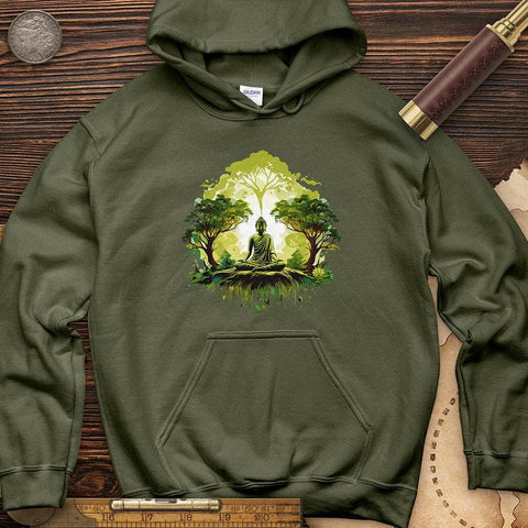 Buddha Hoodie Military Green / S